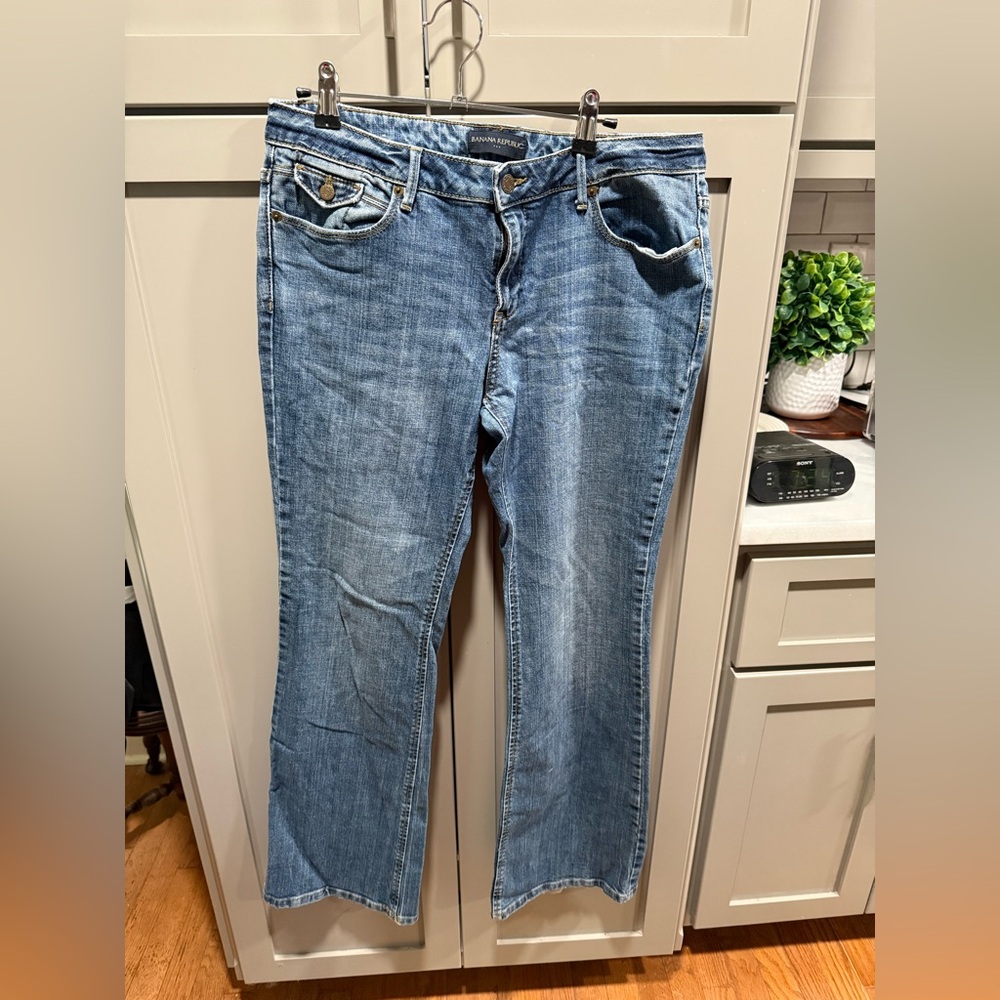 Banana Republic Women's Size 10 Classic Blue Low Rise Boot Cut Y2K Jeans